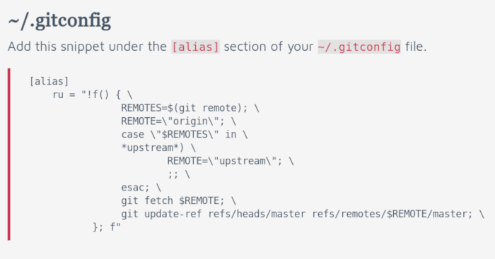 Quick hack: git reset upstream